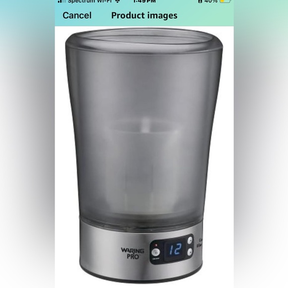New ***READ*** Waring Pro PC50 Cordless Wine Chiller, Brushed Chrome - Picture 1 of 7